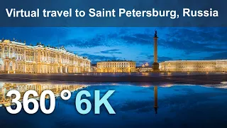 Санкт-Петербург, Россия. Виртуальное путешествие. 360 видео с воздуха в 6К
