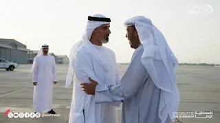 استقبله خالد بن محمد بن زايد..نائب رئيس مجلس الوزراء وزير الدفاع الكويتي يصل إلى البلاد