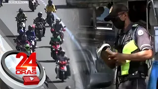 Higit 1,000 motoristang lumabas sa motorcycle lane sa Commonwealth Ave., tiniketan | 24 Oras