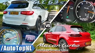 Porsche Macan Turbo vs GLC 63 S AMG | 0-250km/h ACCELERATION & TOP SPEED Exhaust SOUND by AutoTopNL