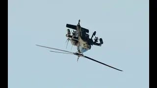 AH-64A Apache maneuverability demonstration (loop, barrel roll)