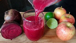 DESCUBRA OS BENEFÍCIOS DO SUCO DE BETERRABA COM LIMÃO E MAÇÃ | MELHOR SUCO DA VIDA!