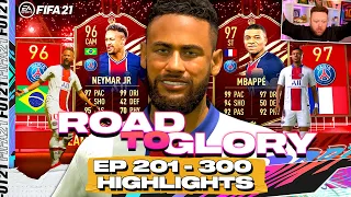 INSANE PACK LUCK!! ROAD TO GLORY 201-300 HIGHLIGHTS! FIFA 21 ULTIMATE TEAM