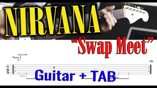 NIRVANA - "Swap Meet" for Guitar + TAB / How to Play on Guitar ("Bleach"-Version) Tutorial