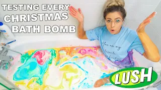 Testing Every Christmas Bath Bomb From Lush !!