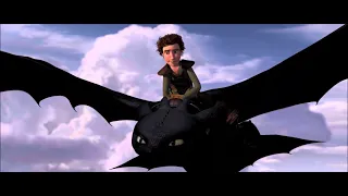 How To Train Your Dragon - First Flight On Toothless (Finnish) [HD]