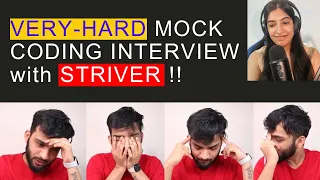 VERY HARD Mock Coding Interview with STRIVER, YouTuber, Googler @takeUforward @striver_79!!