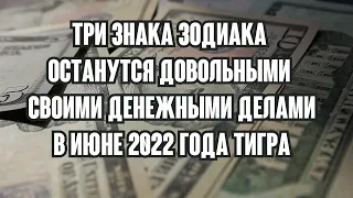 Три знака зодиака останутся довольными своими денежными делами  Гороскоп июнь 2022 год Тигра