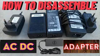 AC DC adapter disassembling. Laptop charger power supply repair. How to open. SMPS  ATX battery pack