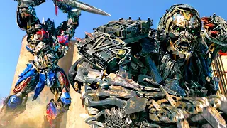 Optimus Prime vs. Lockdown | Pelea final completa | Transformers 4 | Clip en Español