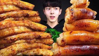 ASMR MUKBANG 통소곱창 통대창 파김치 먹방 CHEESE FIRE CHICKEN NOODLES & COW'S TRIPE INTESTINE  eatingsounds