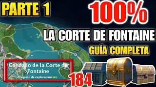CONDADO CORTE DE FONTAINE 100% DE EXPLORACIÓN⭐ PARTE 1 - TODOS LOS COFRES DE FONTAINE GENSHIN IMPACT