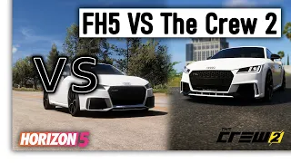Audi TT-RS 2018 Forza Horizon 5 vs The Crew 2 comparaison (Graphics, sound, interior..)