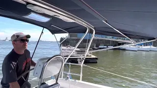 First time solo docking my 2006 Hunter 36 sailboat at pier 3 marina in Philadelphia