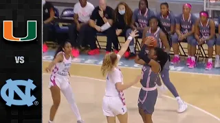 Miami vs. North Carolina Women's Basketball Highlights (2021-22)