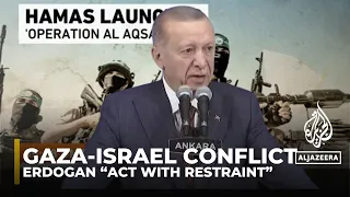 Israel Palestine Conflict: Turkish President Erdogan : Act with Restraint I AJ #shorts