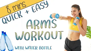 8 MINUTES - QUICK and EASY ARMS WORKOUT - WITH DUMBBELLS