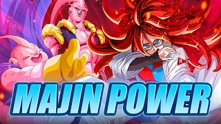 CRAZY BUFFS! THE NEW ANDROID 21 MAJIN POWER (plus Bulma) TEAM GOES HARD! (Dokkan Battle)