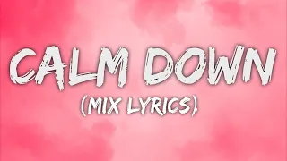 Rema, Selena Gomez - Calm Down (Lyrics) | Ed Sheeran - shape of you , Miley Cyrus - Flowers (Mix)
