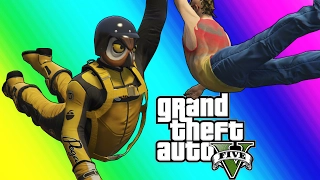 GTA 5 Online Funny Moments - Resurrection and The Michael Jordan Dive!