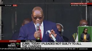 Zuma Corruption Trial | Zuma addresses his supporters gathered outside court