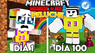 ⚪ SOBREVIVÍ 100 Días SIENDO UN PELUCHE en Minecraft HARDCORE #depresion #minecraft