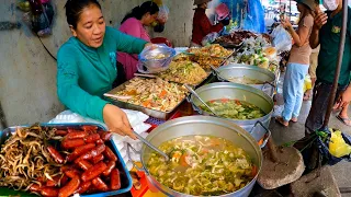 $ 0,75 Only! Delicious Khmer food Roasted fish, Sausage, Pork, Frog & More Cambodian Street Food