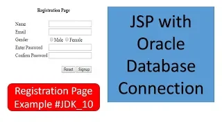 JSP with Oracle Database connection || Registration Page Example
