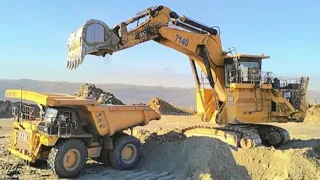 loading materials for cat 6030b excavators and cat 777E trucks