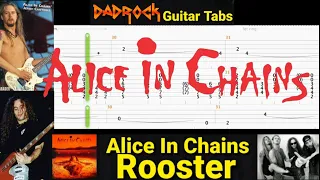 Rooster - Alice In Chains - Guitar + Bass TABS Lesson (Rewind)