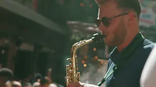 DJ Sax & Percussion at Bar Fibre's Jubilee Courtyard Party