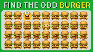 Find the ODD One Out - Junk Food Edition 🍔🍕🍩 Easy, Medium, Hard - 20 Levels Emoji Quiz