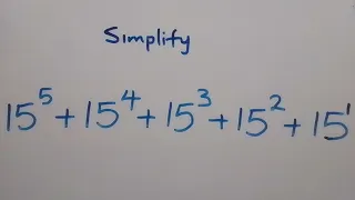 Nice Exponent Math Simplification | Math Olympiad