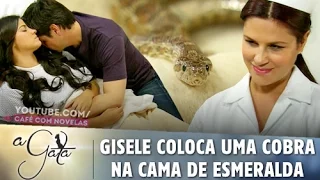 A Gata - Gisele coloca uma cobra na cama de Esmeralda