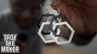 How to make laser cut earrings | Linked "Shapes" Earrings