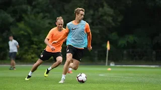 Training session without internationals