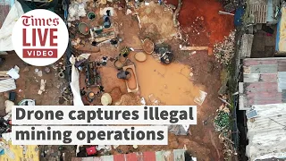 Drone captures illegal mining operations