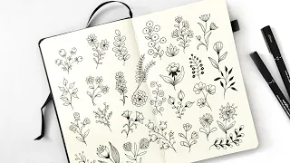 Flower Doodles : Capture an Artful Moment || Zentangle Art || Floral Zendoodle
