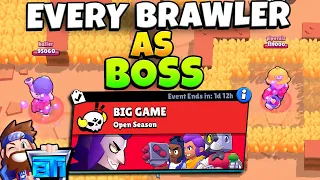 Every Brawler As Boss in New Big Game Map!!