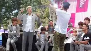 [Fancam] Rap Monster (English) & Parker (Korean) Freestyle