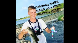 The Barbie Pole Bass Fishing Challenge! (It's actually a Frozen Pole lol)