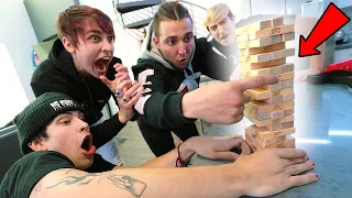 5 Guys Play MYSTERY Dare Jenga... | Sam Golbach