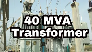Electrical 40 MVA TRANSFORMER in 132 kv Substation power heavy