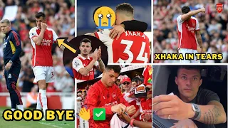 😢Sad!!✅Emotional end for Xhaka as he breaks into tears waving goodbye to Arsenal fans