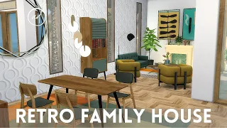 RETRO FAMILY HOUSE || Sims 4 || CC SPEED BUILD + CC List