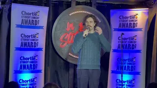 Dylan Clarke at the Dublin heat of the Chortle Student Comedy Award 2024