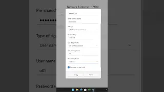 Connect VPN IPSEC on Windows 11 #shorts