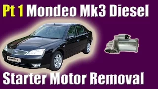 Ford Mondeo Mk3 Diesel Starter Motor Removal X--Type and Volvo C30/S40/V50 2.0Ds