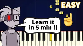 Piggy Roblox - Harder, Better, Faster, Stronger Meme - VERY Easy Piano tutorial (Synthesia)