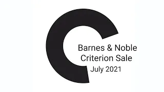 Barnes & Noble Criterion Sale Pickups! July 2021